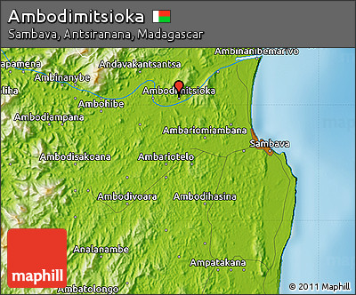 Physical Map of Ambodimitsioka