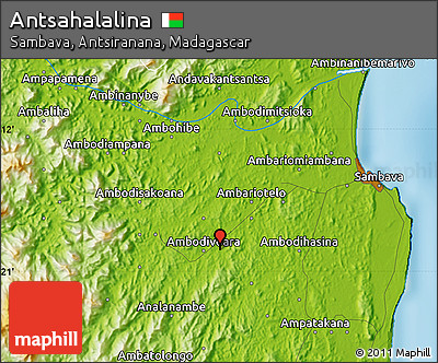 Physical Map of Antsahalalina