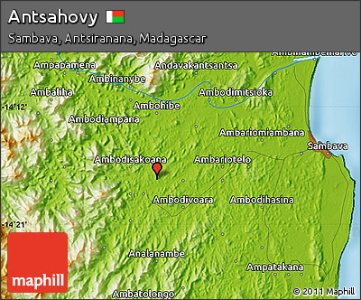 Physical Map of Antsahovy