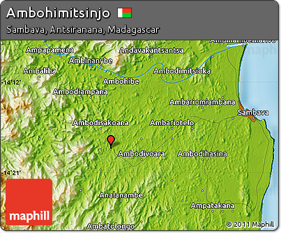 Physical Map of Ambohimitsinjo