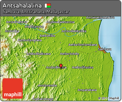 Physical Map of Antsahalalina