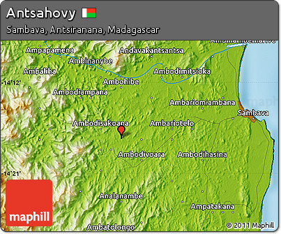 Physical Map of Antsahovy