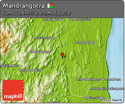 Physical Map of Mandrangotra