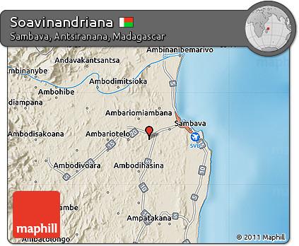 Shaded Relief Map of Soavinandriana