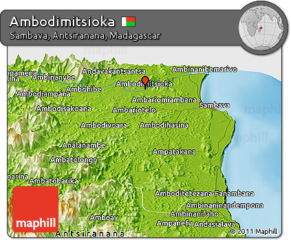 Physical Panoramic Map of Ambodimitsioka