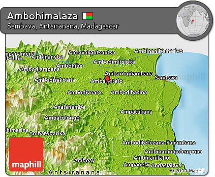 Physical Panoramic Map of Ambohimalaza