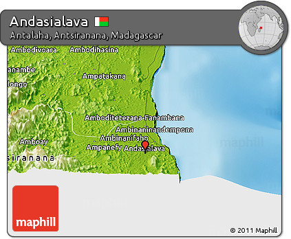 Physical Panoramic Map of Andasialava