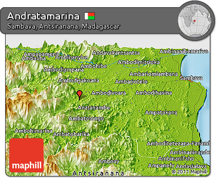 Physical Panoramic Map of Andratamarina