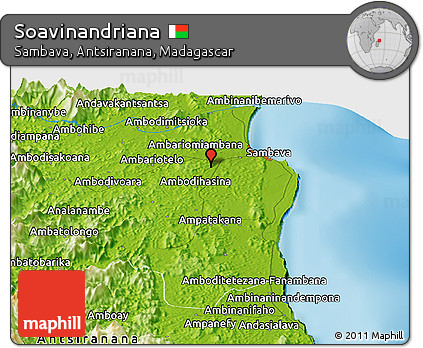 Physical Panoramic Map of Soavinandriana