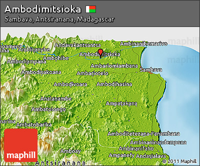Physical Panoramic Map of Ambodimitsioka