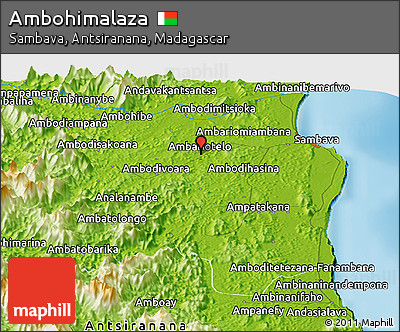 Physical Panoramic Map of Ambohimalaza