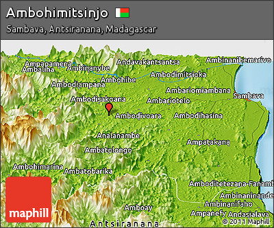 Physical Panoramic Map of Ambohimitsinjo