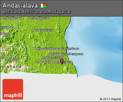 Physical Panoramic Map of Andasialava