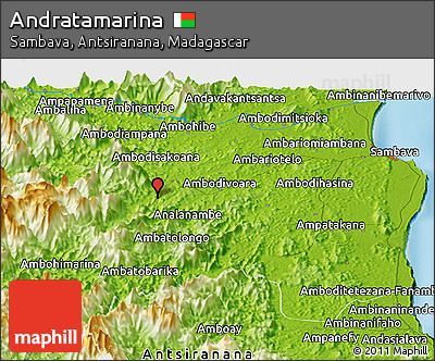 Physical Panoramic Map of Andratamarina