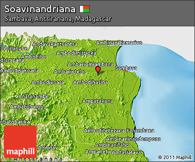 Physical Panoramic Map of Soavinandriana