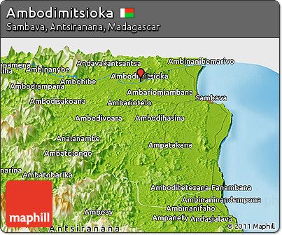 Physical Panoramic Map of Ambodimitsioka