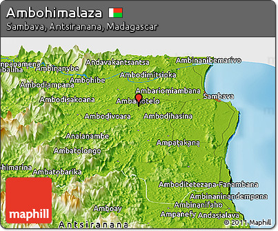 Physical Panoramic Map of Ambohimalaza