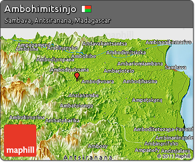 Physical Panoramic Map of Ambohimitsinjo