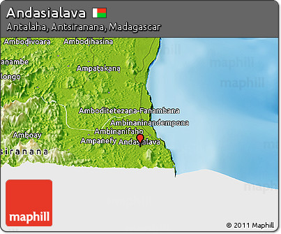 Physical Panoramic Map of Andasialava