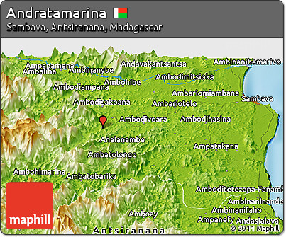Physical Panoramic Map of Andratamarina
