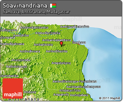 Physical Panoramic Map of Soavinandriana