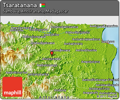 Physical Panoramic Map of Tsaratanana