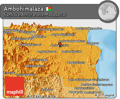 Political Panoramic Map of Ambohimalaza