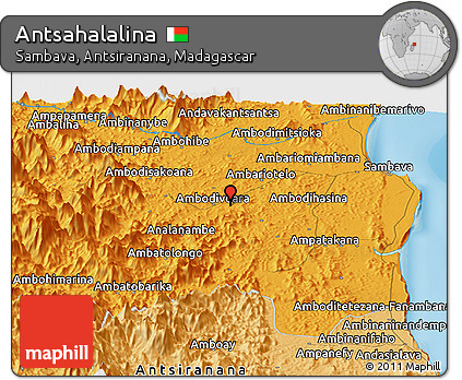Political Panoramic Map of Antsahalalina