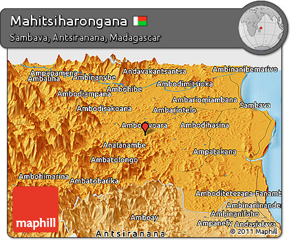 Political Panoramic Map of Mahitsiharongana