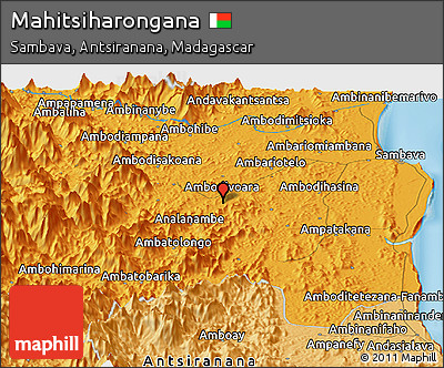 Political Panoramic Map of Mahitsiharongana