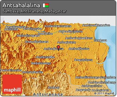 Political Panoramic Map of Antsahalalina