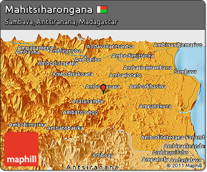 Political Panoramic Map of Mahitsiharongana