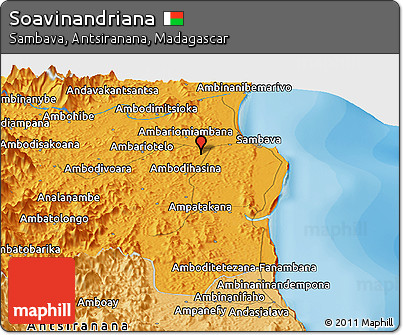Political Panoramic Map of Soavinandriana