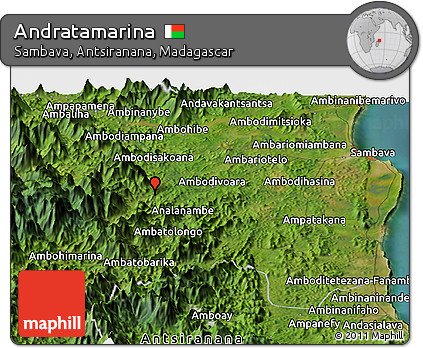 Satellite Panoramic Map of Andratamarina