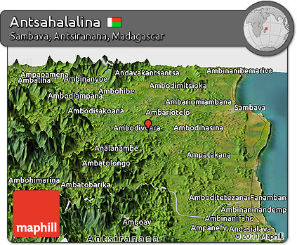 Satellite Panoramic Map of Antsahalalina