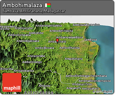 Satellite Panoramic Map of Ambohimalaza