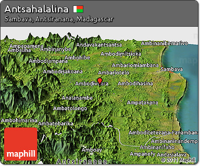 Satellite Panoramic Map of Antsahalalina