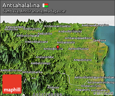 Satellite Panoramic Map of Antsahalalina