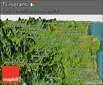 Satellite Panoramic Map of Tsinjorano