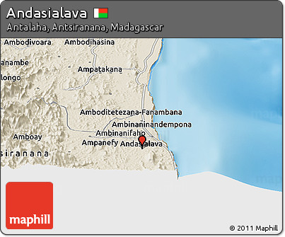 Shaded Relief Panoramic Map of Andasialava
