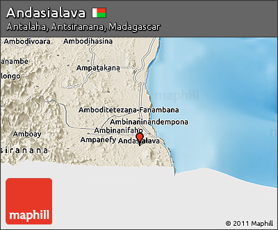 Shaded Relief Panoramic Map of Andasialava