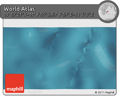 Satellite 3D Map of the Area around 14° 26' 6" S, 53° 37' 30" E