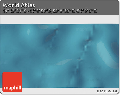 Satellite 3D Map of the Area around 14° 26' 6" S, 53° 37' 30" E
