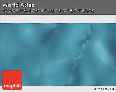 Satellite 3D Map of the Area around 14° 26' 6" S, 53° 37' 30" E