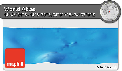 Physical Panoramic Map of the Area around 14° 26' 6" S, 54° 28' 30" E
