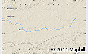 Shaded Relief Map of the area around 14° 26' 6" S, 54° 19' 30" W