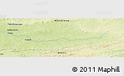 Physical Panoramic Map of the area around 14° 26' 6" S, 54° 19' 30" W