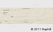 Shaded Relief Panoramic Map of the area around 14° 26' 6" S, 54° 19' 30" W