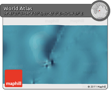 Satellite 3D Map of the Area around 14° 26' 6" S, 56° 10' 29" E