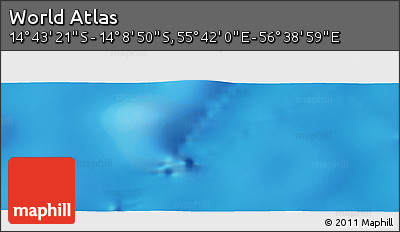 Physical Panoramic Map of the Area around 14° 26' 6" S, 56° 10' 29" E